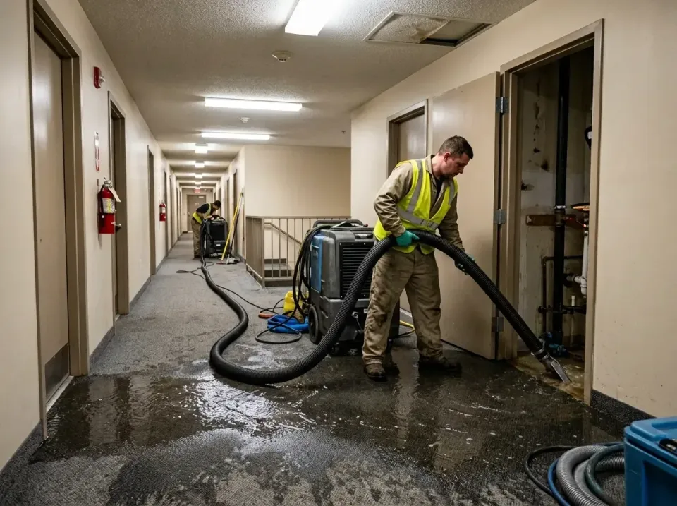 multi-unit-apartment-hallway-f-005 — frequently asked questions, Emergency Burst Pipe Water Extraction & Removal in South Le…